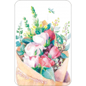 Букет цветов (мини-открытка)