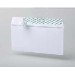 Envelope postal E65 (110x220 mm), white, removable tape
