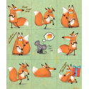 Paper stickers "Foxes"