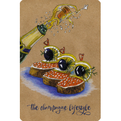 Брызги шампанского (мини-открытка)