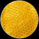 Светоотражающая наклейка, круг 5 cм, желтый