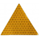 Светоотражающая наклейка, треугольник 5x5 см, желтый