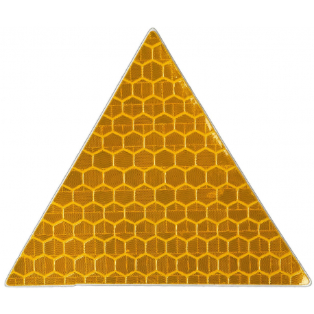 Светоотражающая наклейка, треугольник 5x5 см, желтый