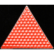 Reflective sticker, triangle 5x5 cm, red