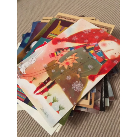 Set of 100 postcards for postcrossing