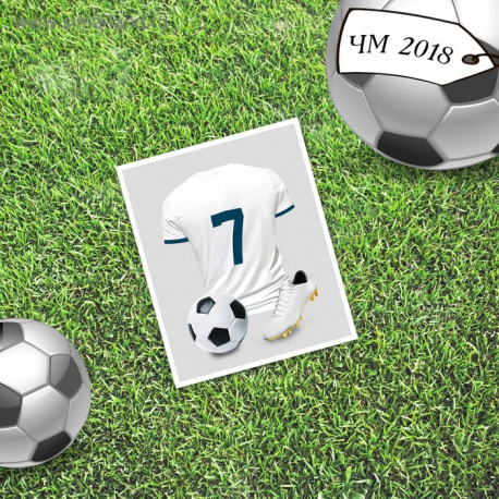 Мини-открытка «Знаменитость», футбол