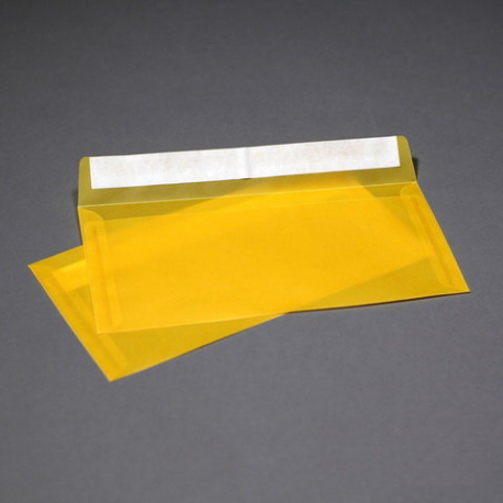 Envelope transparent dark yellow from tracing paper E65,