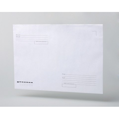 Envelopes C4, "From-To", gray sealing, straight valve, dextrin, 100 pcs/pack