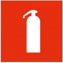 Self-adhesive sign Extinguisher