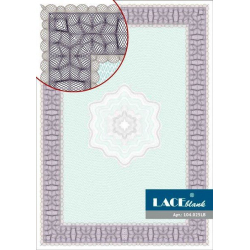 Сertificate paper gray-turquoise with a star, A4, 25 pcs/pack