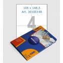 White labels, 105х146,5 mm, 4 pcs/sheet