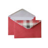 Конверт с клетчатым клапаном С6, "Бордо"