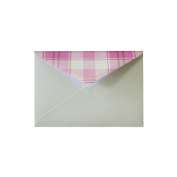 Envelope with checkered valve C6, "Bordeaux"