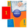 Self-adhesive color labels MultiLabel A4, orange fluoride