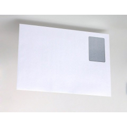Envelopes C4, gray sealing, straight valve, silicone tape, 500 pcs / pack