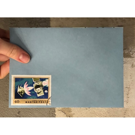 Vintage envelope with canceled postage stamp "Owl"