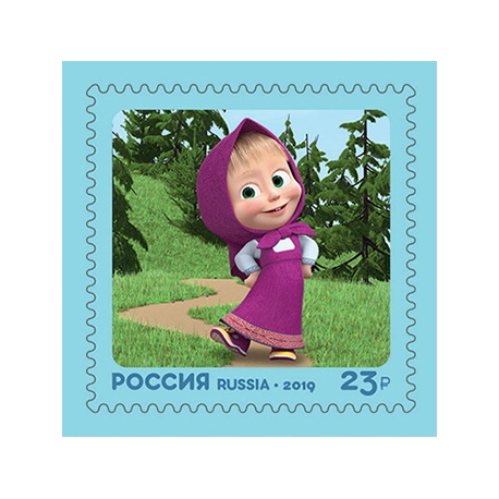 Post envelope with a stamp in Russia