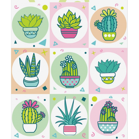 Stickers "Cacti", 11 × 16 cm