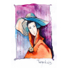 The lady in terracotta