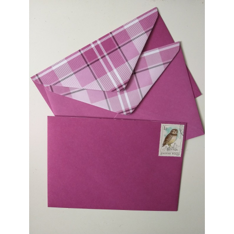 Винтажный конверт с гашенной почтовой маркой "Сова"