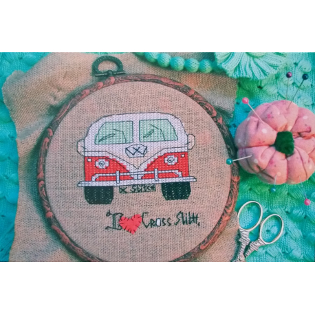 Embroidery. Bus.