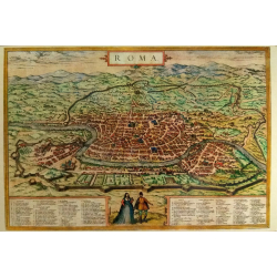 Rome, Map Maker - Georg Braun & Franz Hogenberg, 1572.