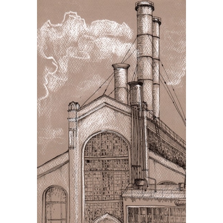 Moscow sketches. Hydropower station