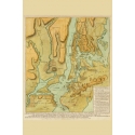  План Нью-Йорка, с частью Лонг-Айленда, Стейтен-Айленда и Восточного Нью-Джерси, картограф - Уильям Фадэн, 1776 г.