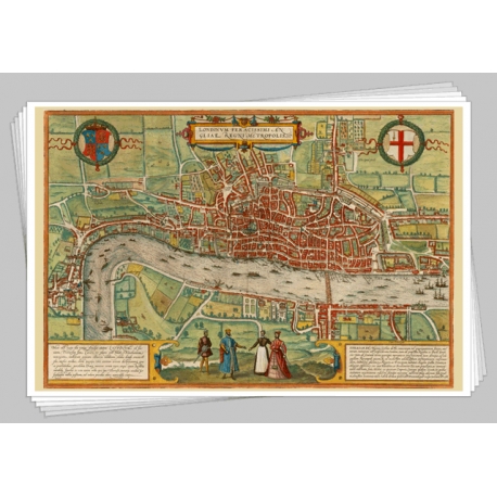 Средневековые карты - 18 почтовых открыток