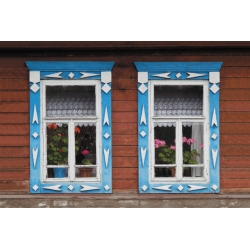 Country home windows. Two windows