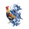 Rooster with flowers