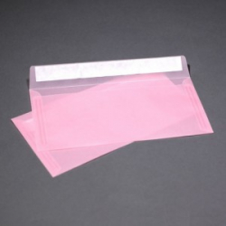 Конверт прозрачно-розовый из кальки E65